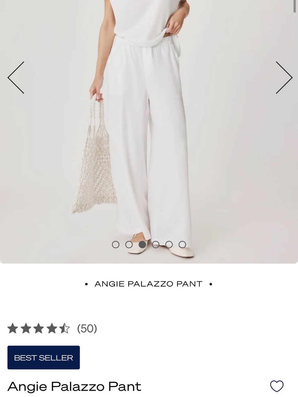 Splendid White Wide-Leg Palazzo Pants XL